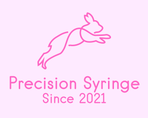 Pink Bunny Rabbit logo design