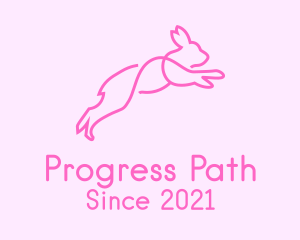 Pink Bunny Rabbit logo design