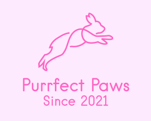 Pink Bunny Rabbit logo design