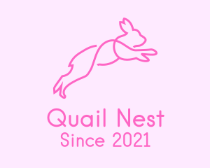 Pink Bunny Rabbit logo design