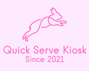 Pink Bunny Rabbit logo design