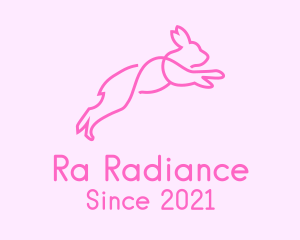 Pink Bunny Rabbit logo design