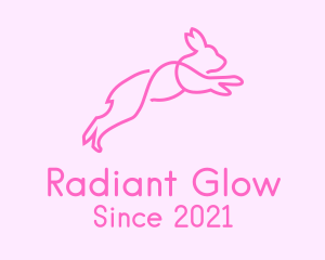 Pink Bunny Rabbit logo design