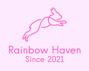 Pink Bunny Rabbit logo design