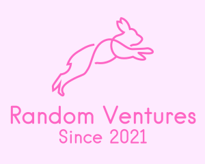 Pink Bunny Rabbit logo design