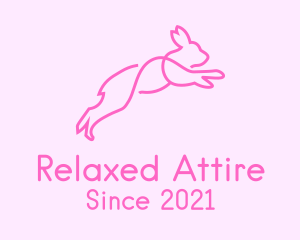 Pink Bunny Rabbit logo design