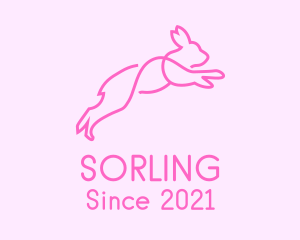 Pink Bunny Rabbit logo design