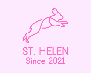 Pink Bunny Rabbit logo design