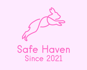 Pink Bunny Rabbit logo design