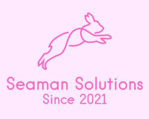 Pink Bunny Rabbit logo design