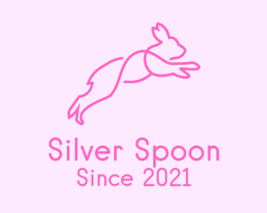 Pink Bunny Rabbit logo design