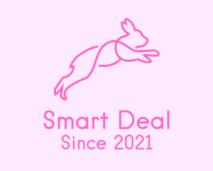 Pink Bunny Rabbit logo design