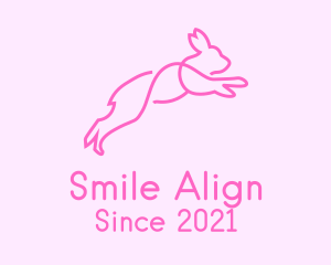 Pink Bunny Rabbit logo design