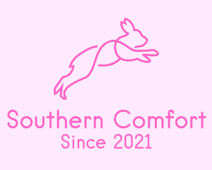 Pink Bunny Rabbit logo design