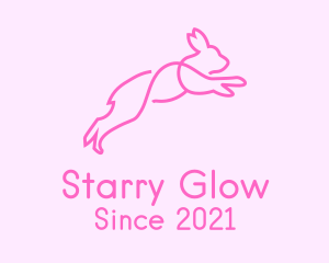 Pink Bunny Rabbit logo design