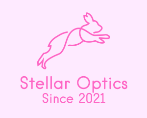 Pink Bunny Rabbit logo design