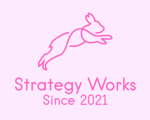 Pink Bunny Rabbit logo design