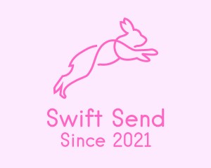 Pink Bunny Rabbit logo design