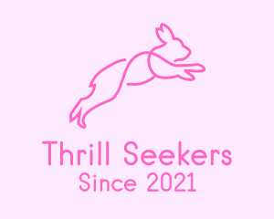 Pink Bunny Rabbit logo design