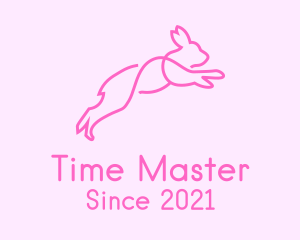 Pink Bunny Rabbit logo design