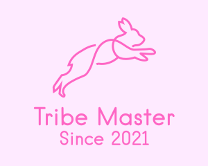 Pink Bunny Rabbit logo design