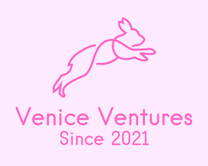 Pink Bunny Rabbit logo design