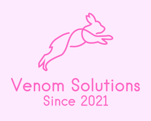 Pink Bunny Rabbit logo design