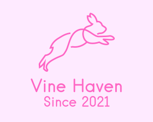 Pink Bunny Rabbit logo design