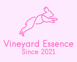 Pink Bunny Rabbit logo design