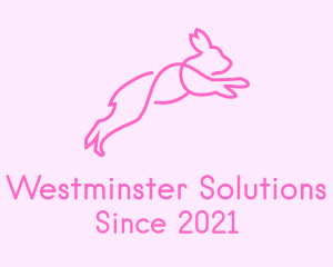 Pink Bunny Rabbit logo design