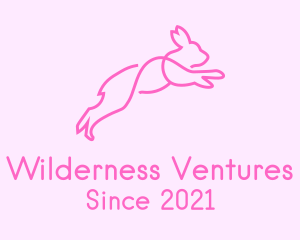 Pink Bunny Rabbit logo design