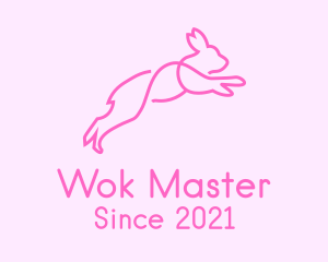 Pink Bunny Rabbit logo design