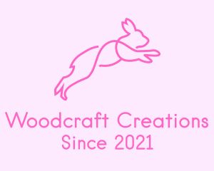 Pink Bunny Rabbit logo design