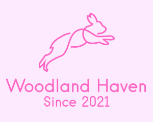 Pink Bunny Rabbit logo design