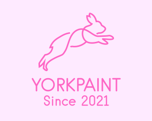 Pink Bunny Rabbit logo design