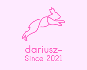 Bunny - Pink Bunny Rabbit logo design