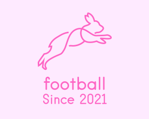 Simple - Pink Bunny Rabbit logo design