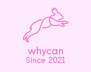 Easter Egg Hunt - Pink Bunny Rabbit logo design