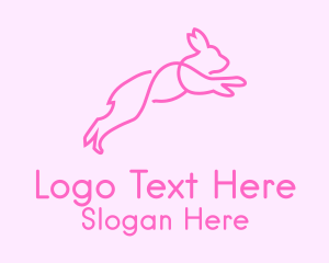 Pink Bunny Rabbit Logo