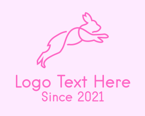 Wilderness - Pink Bunny Rabbit logo design