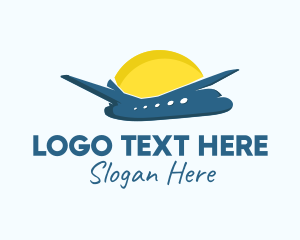 Travel Blogger - Summer Vacation Airplane logo design