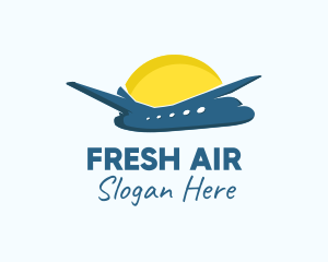 Summer Vacation Airplane logo design