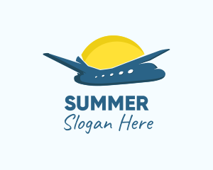 Summer Vacation Airplane logo design