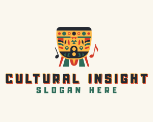 Native Drum Percussion logo design