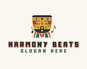 Drummer - Native Drum Percussion logo design