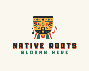 Native - Native Drum Percussion logo design