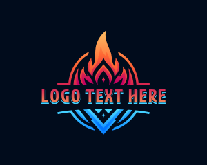 Air Conditioning - Heating Cooling Ventilation logo design