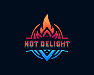 Heating Cooling Ventilation logo design