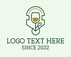 Healthy - Wine Glass Tea logo design