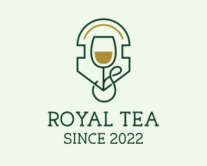 Wine Glass Tea logo design